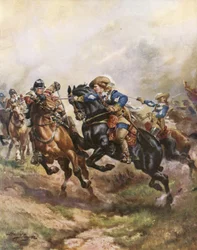 Prinz Ruperts Kavallerieangriff bei Edgehill, 1642